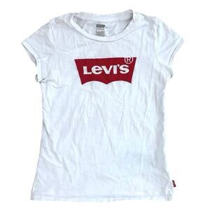 Girls Levi White T-Shirt 6x